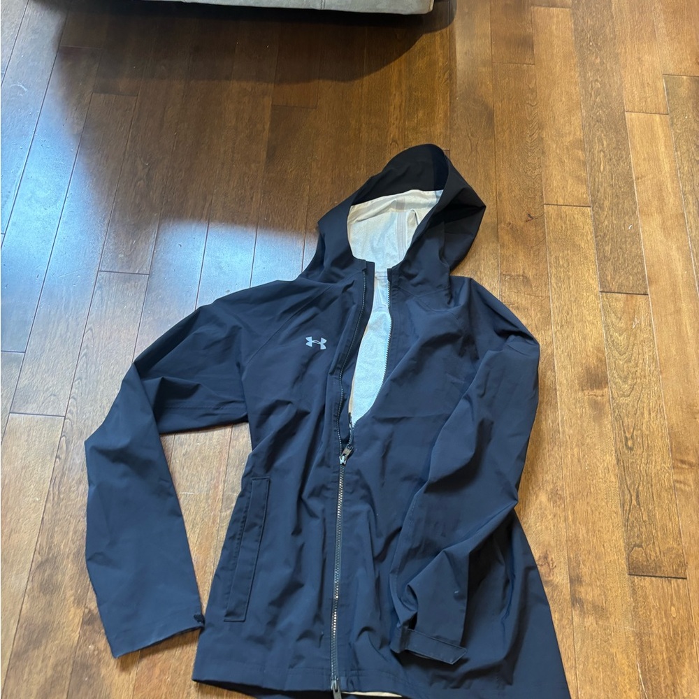 Under Armour Black Hooded Rain Jacket